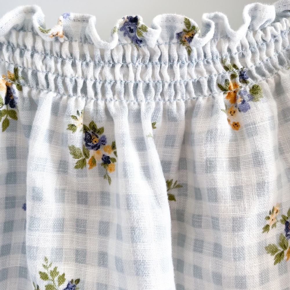 Reformation Blue and Yellow Floral Mini Dress - Picture 8 of 15